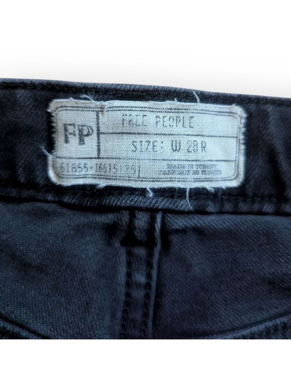 Free People Black Distressed Denim Ankle Jeans Size 28 - Picture 6 of 11